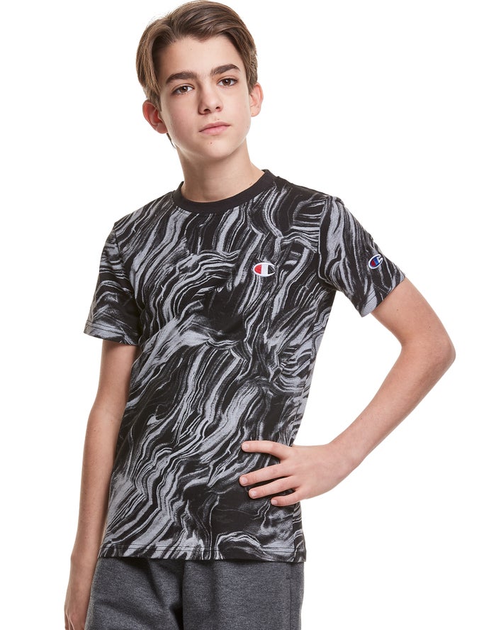 Camiseta Champion Niño - Marble Dye Print ( Negras ) 4386710-WJ